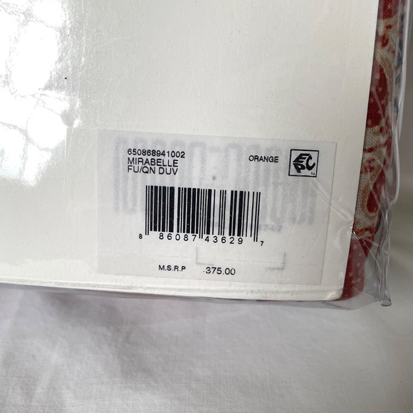 Ralph Lauren Mirabelle Duvet Cover QUEEN Orange Terracotta - Picture 5 of 7